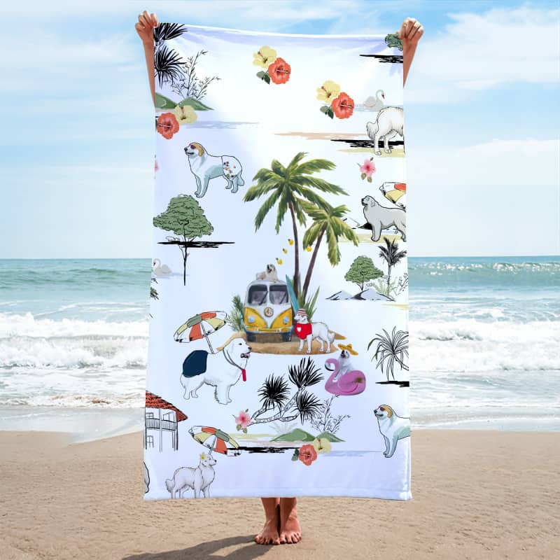GREAT PYRENEES Summer Beach Towel