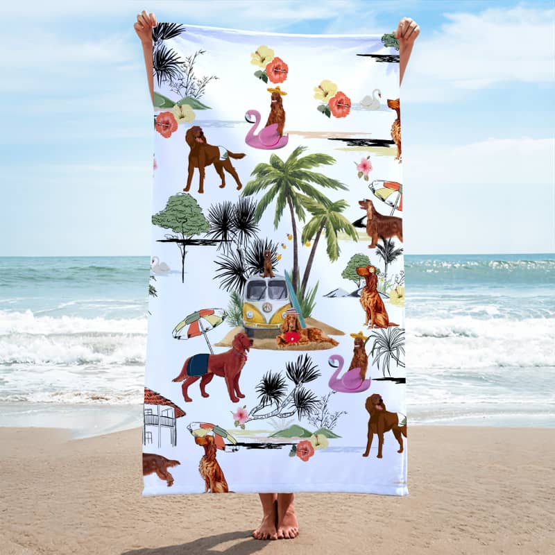 Irish Setter Summer Beach Towel