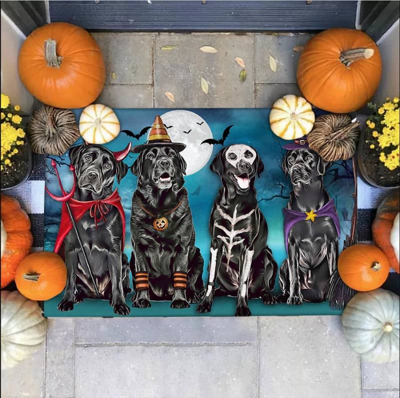 Labrador Black Costume Party Halloween Doormat