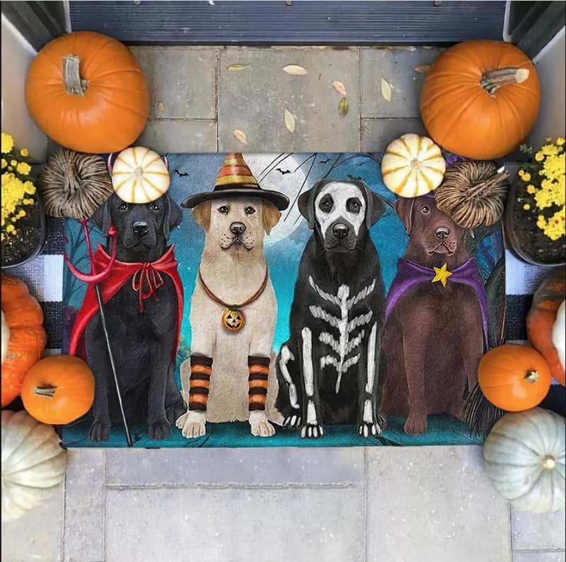 Labrador Retriever Costume Party Halloween Doormat