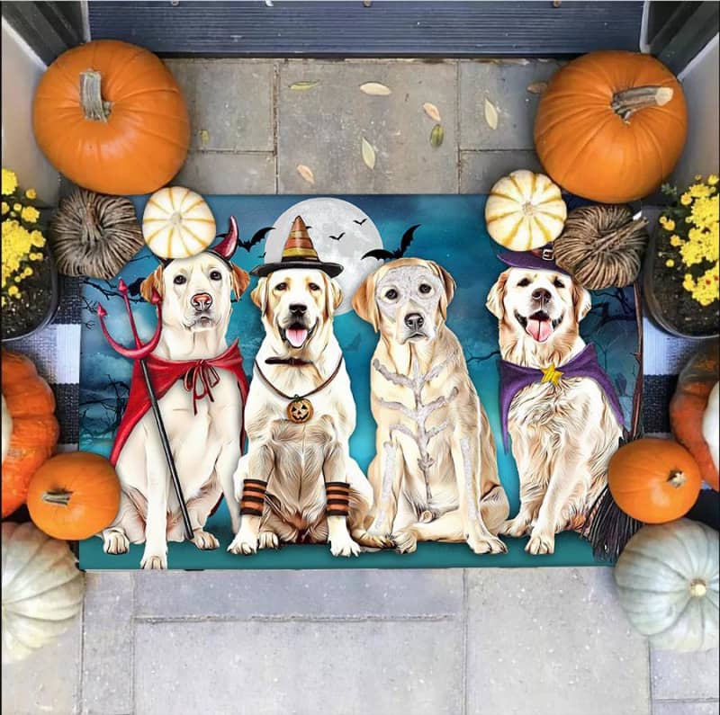 Labrador Yellow Costume Party Halloween Doormat