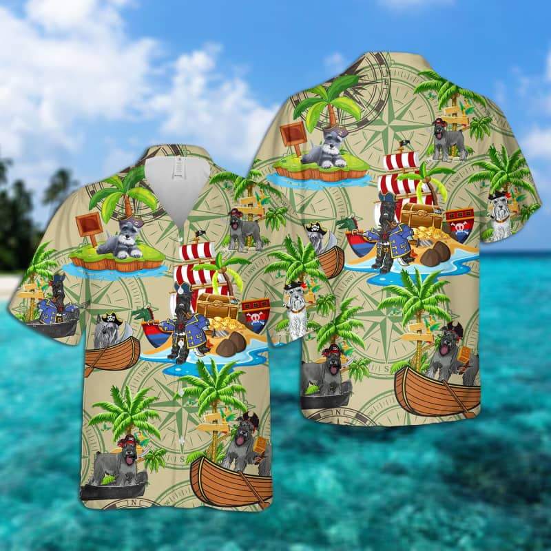 Miniature Schnauzer - Pirates Hawaiian Shirt