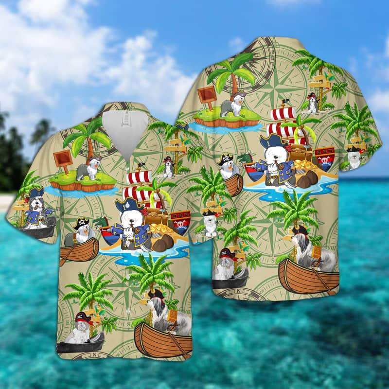 Old English Sheepdog - Pirates Hawaiian Shirt