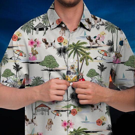 Petit Basset Griffon Vendeen Hawaiian Shirt Hawaii Beach Retro