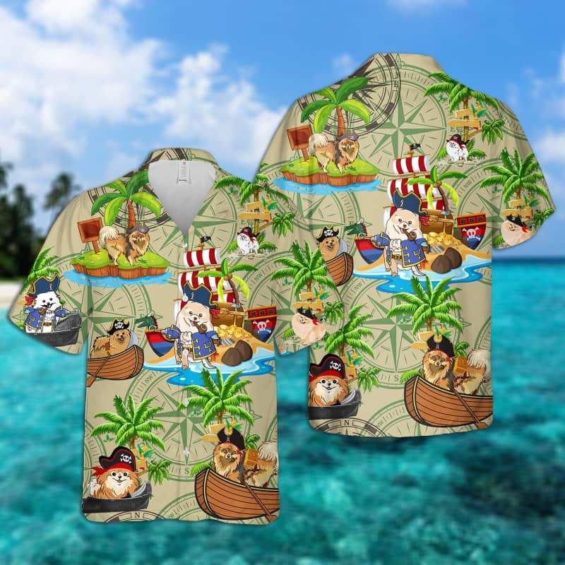 Pomeranian - Pirates Hawaiian Shirt