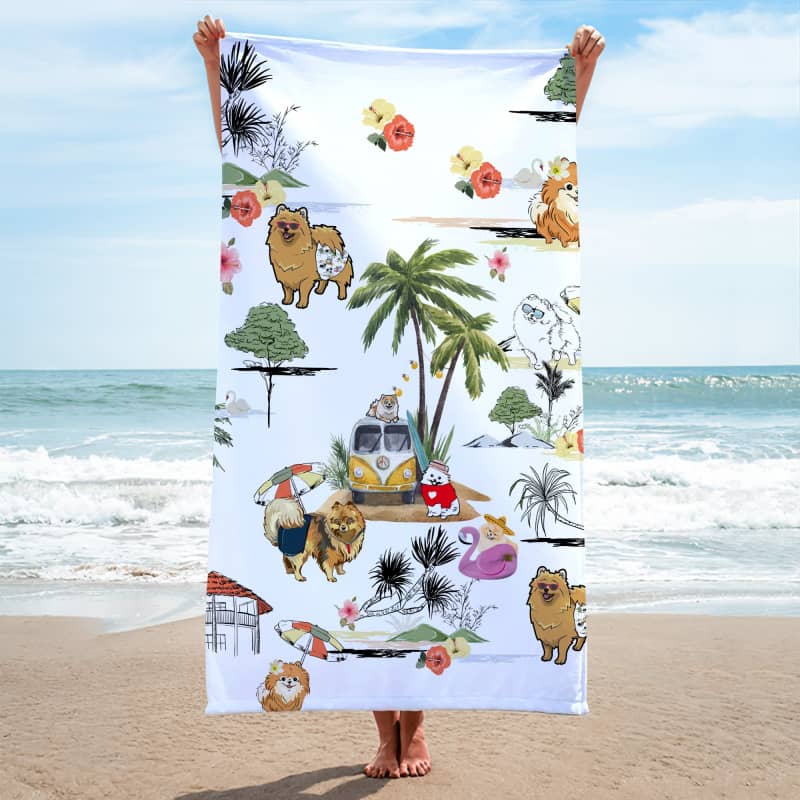 POMERANIAN Summer Beach Towel