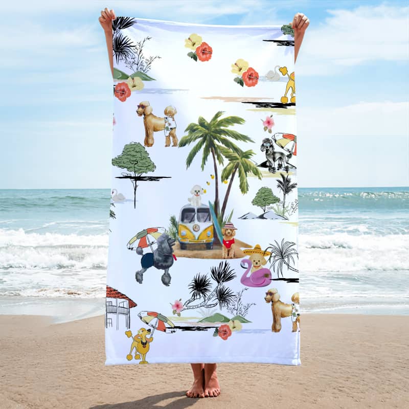 POODLE Summer Beach Towel