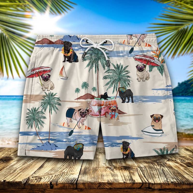 Pug Summer Beach Shorts 2