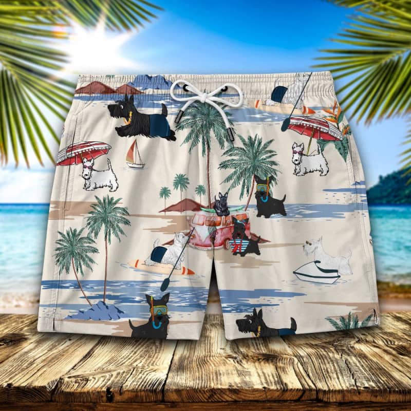 Scottish Terrier Summer Beach Shorts 2