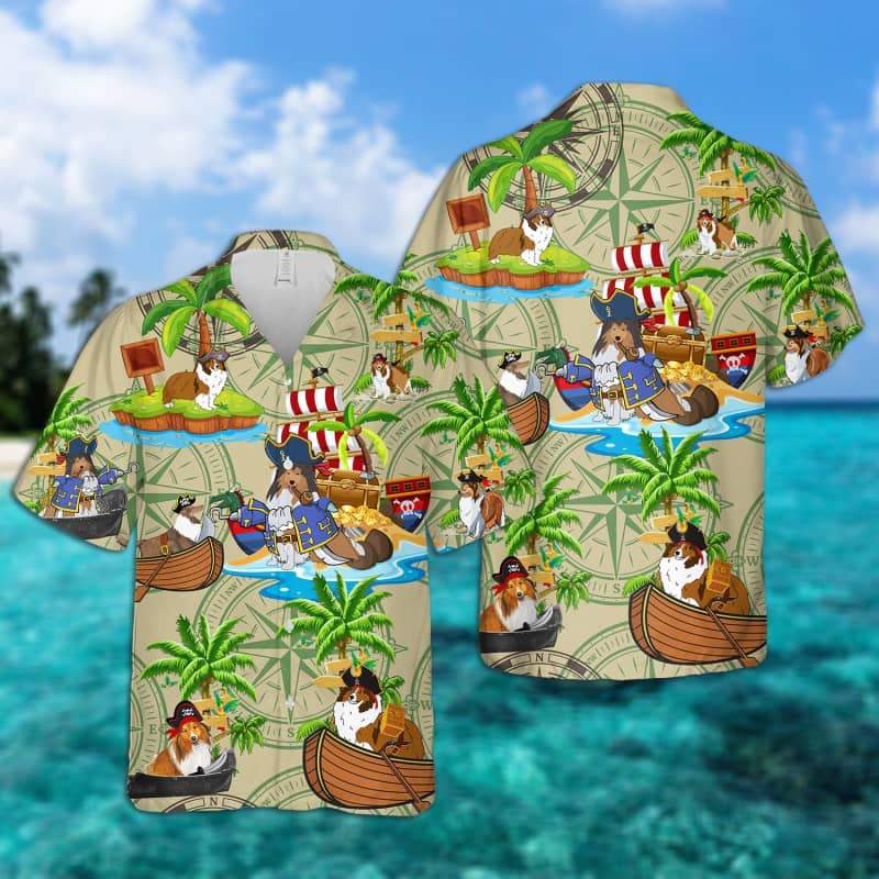 Shetland Sheepdog - Pirates Hawaiian Shirt