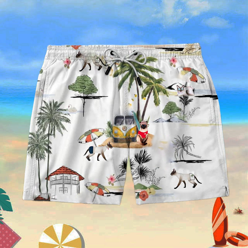 Siamese Cat Beach Shorts