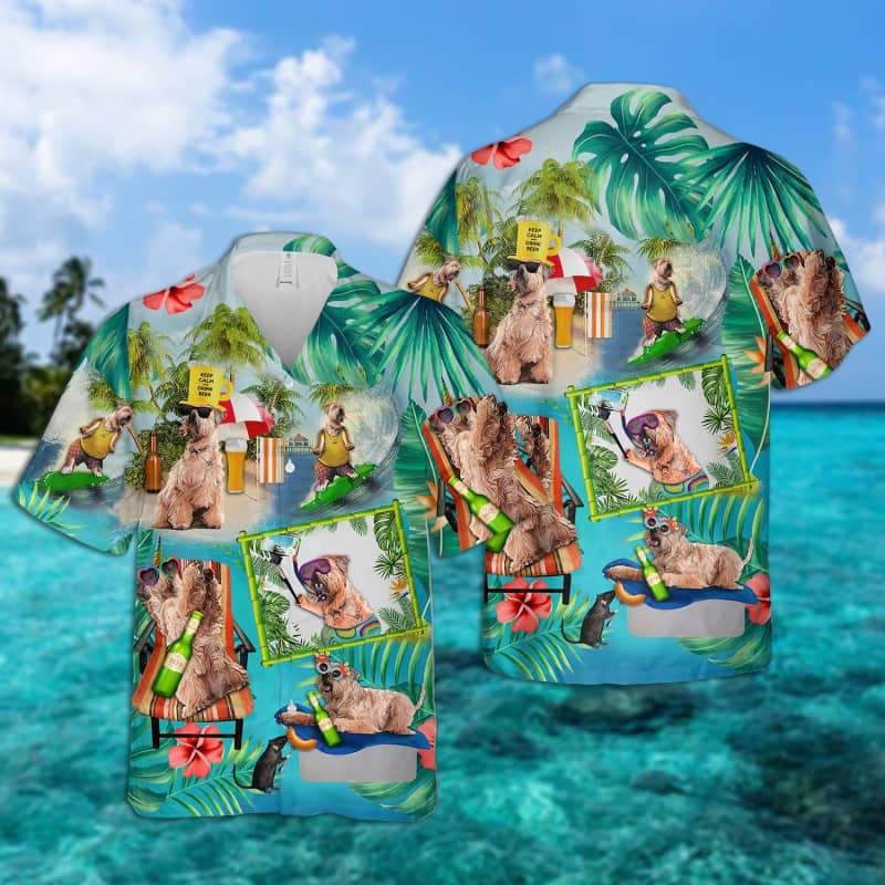 Soft Coated Wheaten Terrier - Surfing Hawaiian Shirt