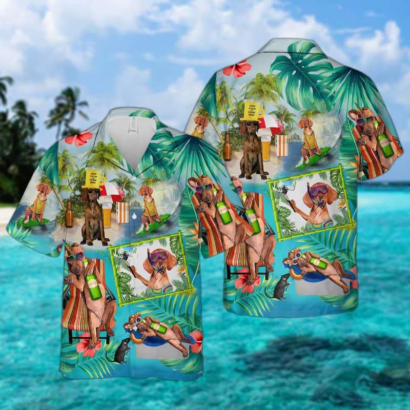 Vizsla - Surfing Hawaiian Shirt