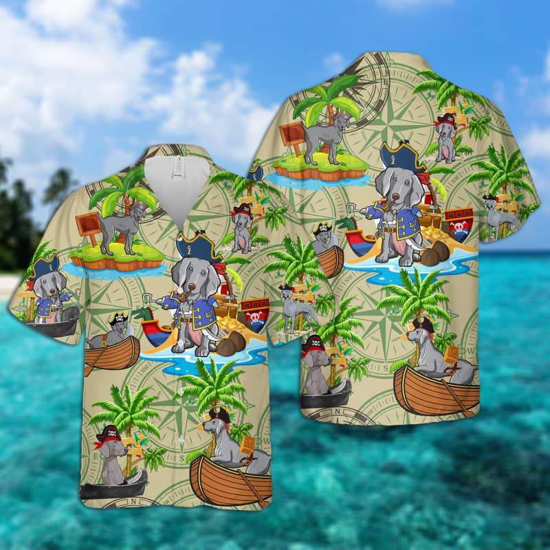 Weimaraner - Pirates Hawaiian Shirt
