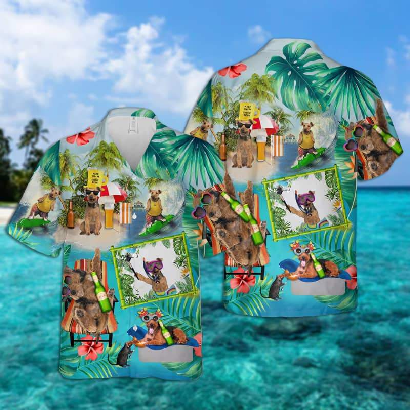 Welsh Terrier - Surfing Hawaiian Shirt