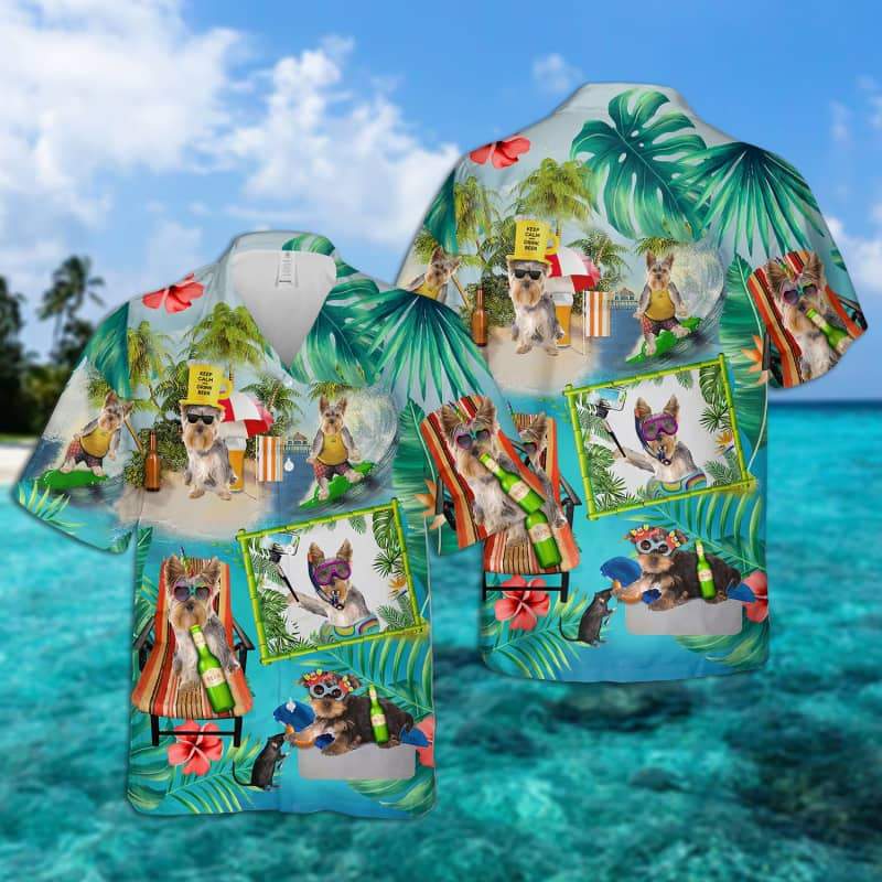 Yorkie - Surfing Hawaiian Shirt