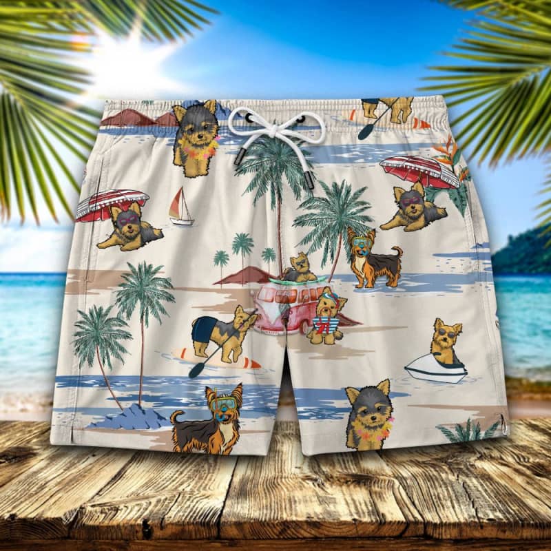 Yorkshire Terrier Summer Beach Shorts 2